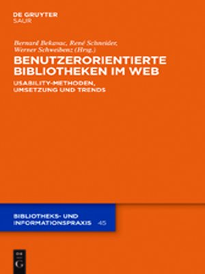 cover image of Benutzerorientierte Bibliotheken im Web